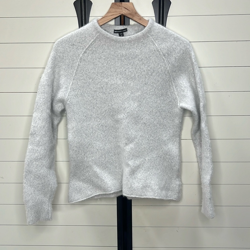 James Perse White Crew Neck Sweater